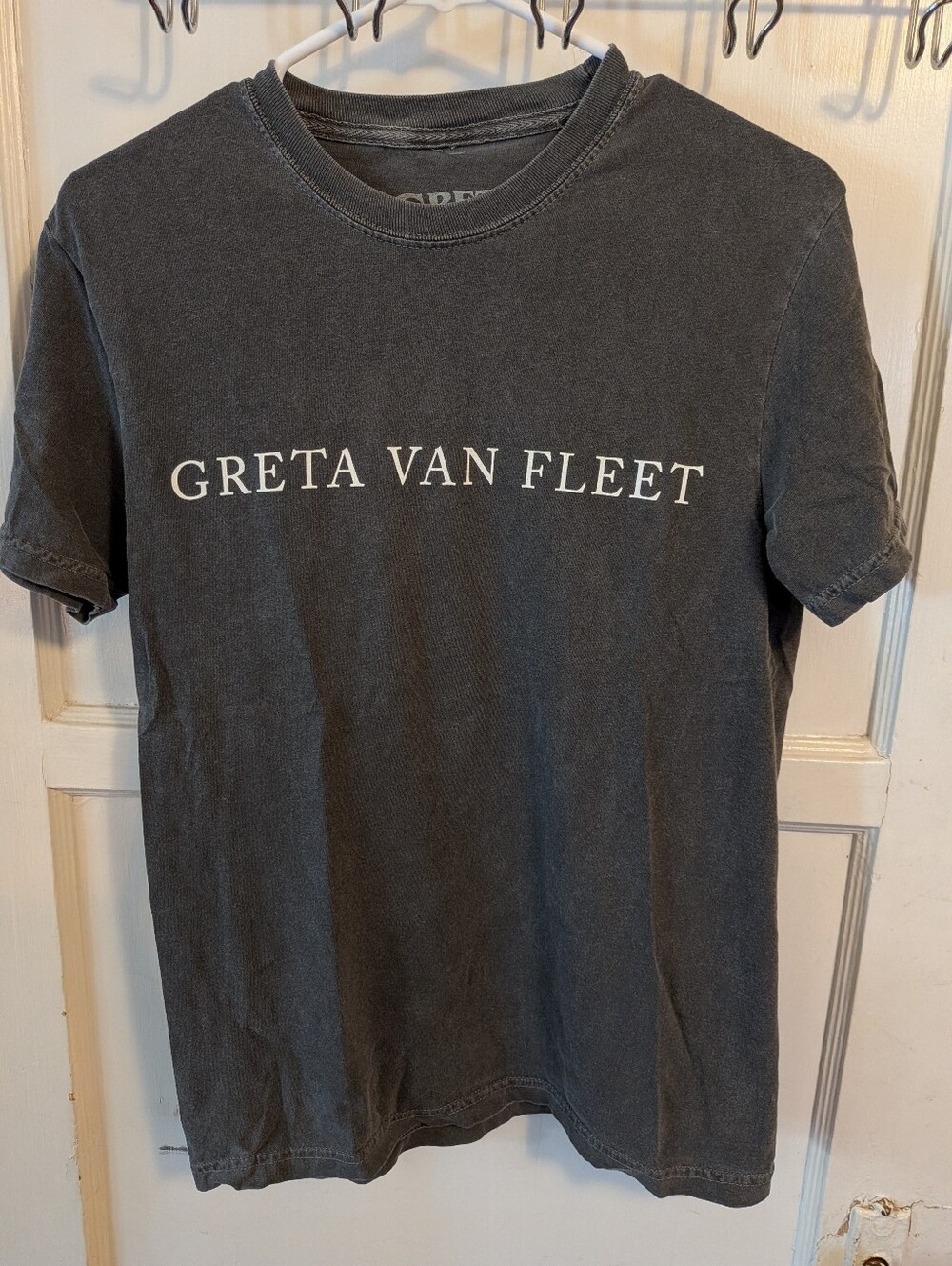 Greta Van Fleet fans! Unisex Charcoal Gray Crew Neck Tee, small